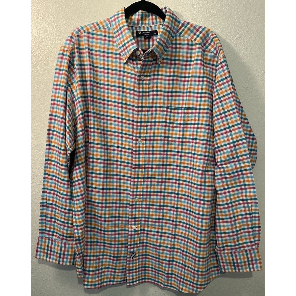 Cremieux Classics Shirt Mens XL Multi Color Plaid Cotton Button Down - Picture 1 of 10